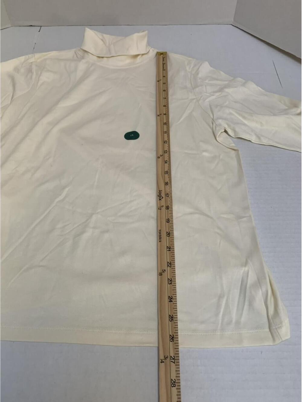 NWT LL Bean Womans Size 1X Ivory Turtleneck Shirt Top - Picture 5 of 7